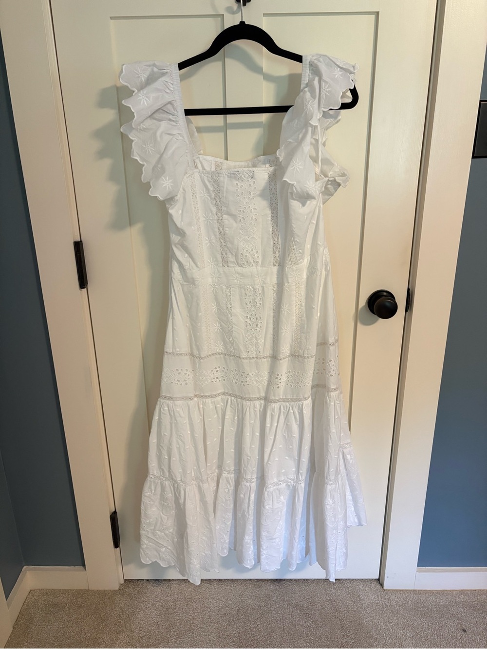 Vineyard Vines White Eyelet Ruffle Maxi Dress - Picture 3 of 3